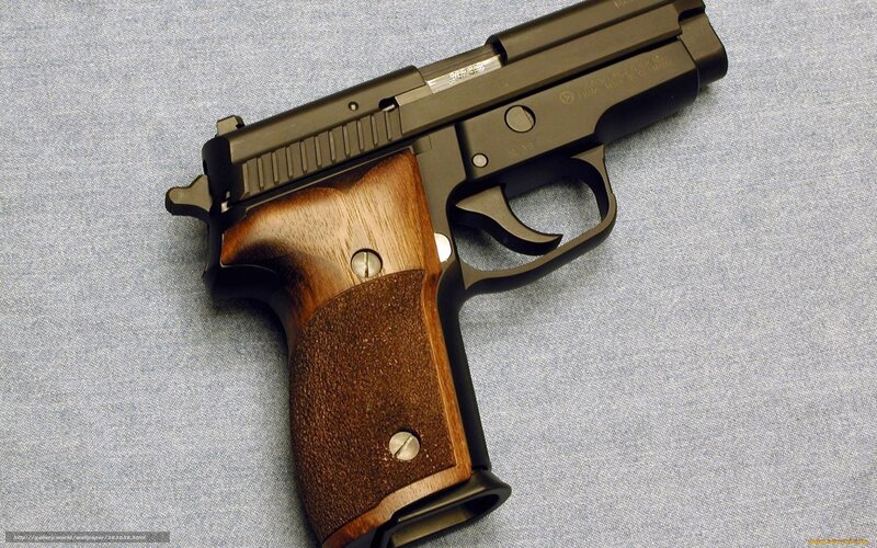 Black and Brown Handgun