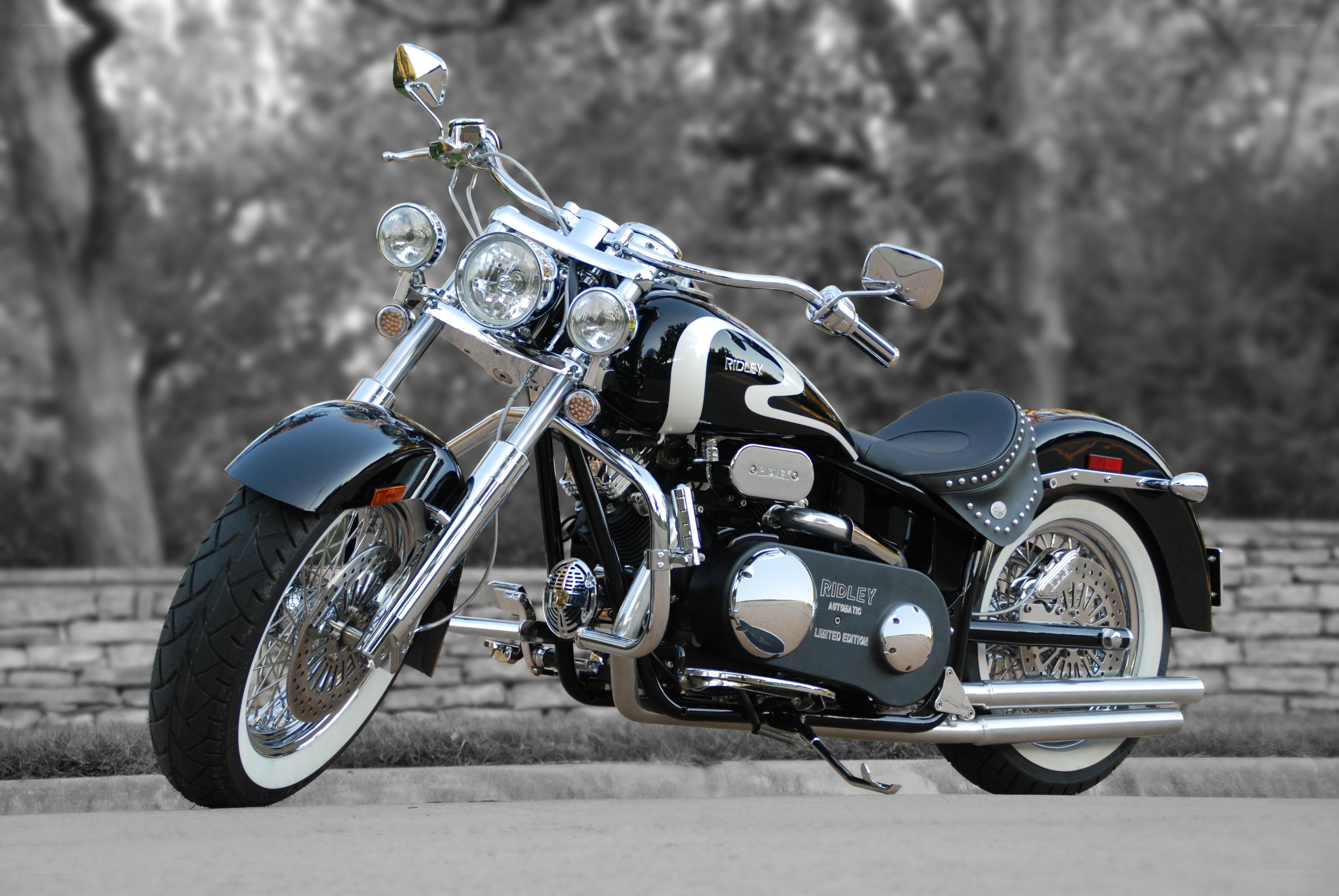 Black and chrome motorcycle