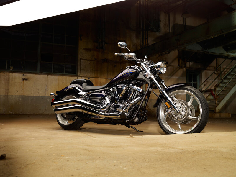 Black and Chrome Motorcycle — Dramatic