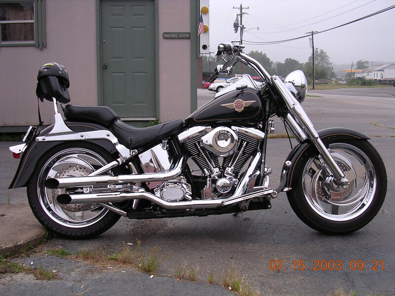 Black and Chrome Motorcycle — Overcast