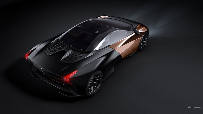 Black and Copper Sports Car — Dramatic, 3d Render