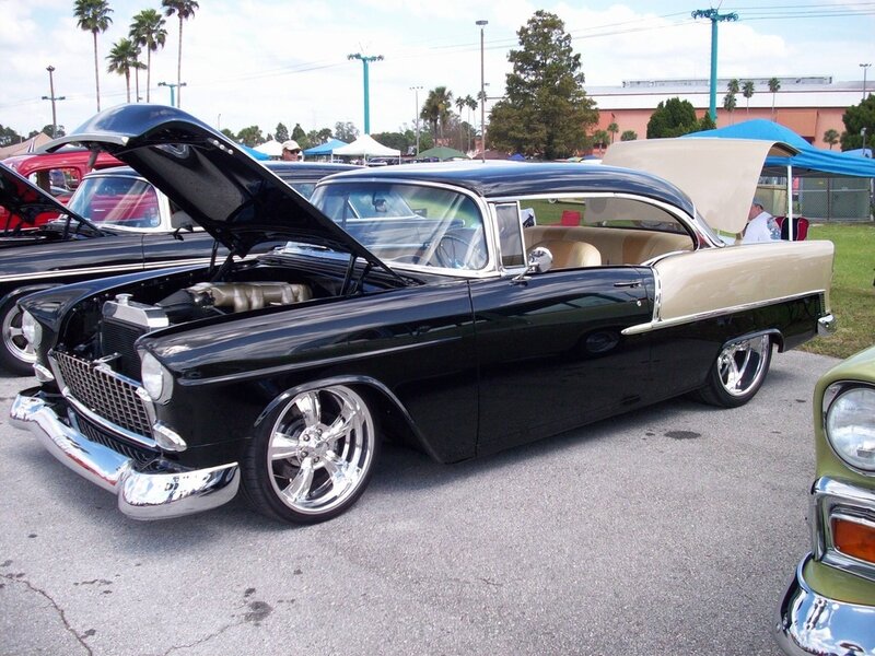 Black and Cream Classic Car