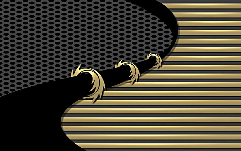 Black and Gold Abstract Design — Modern