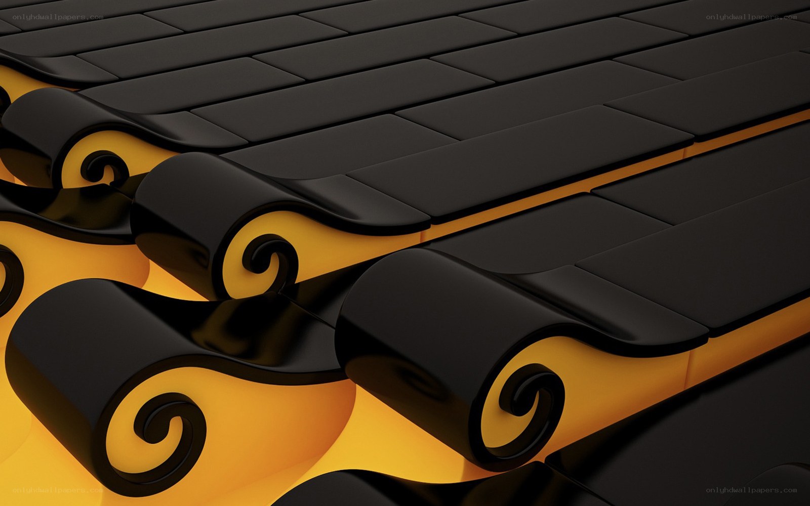 black and gold abstract design
