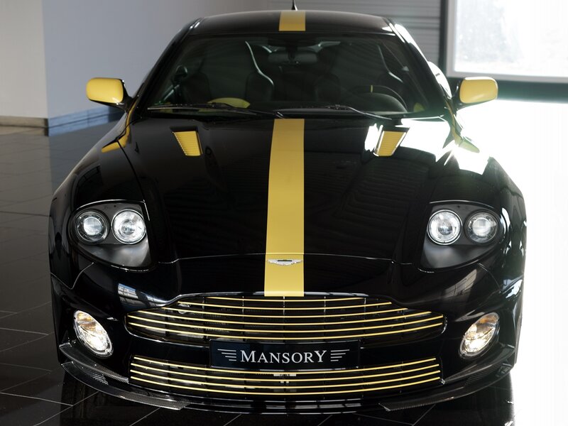 Black and gold Aston Martin