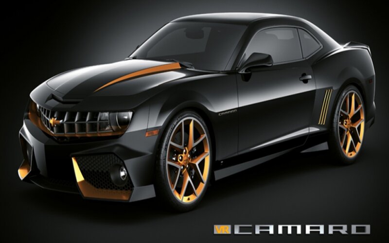 Black and Gold Camaro — Dramatic