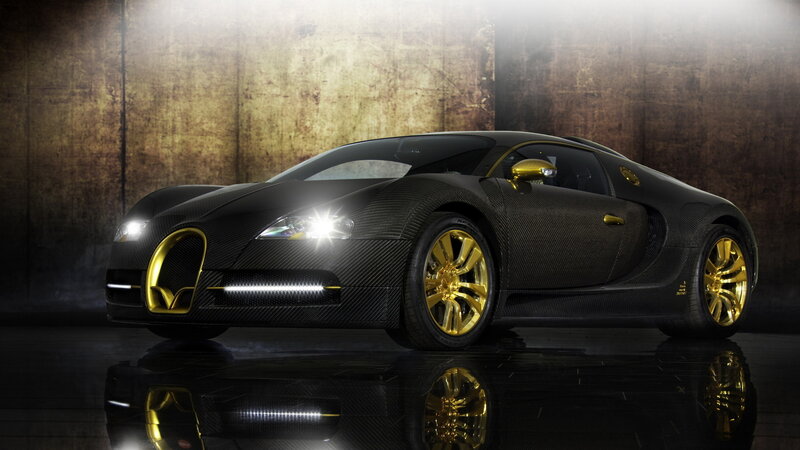 Black and Gold Car — Dramatic