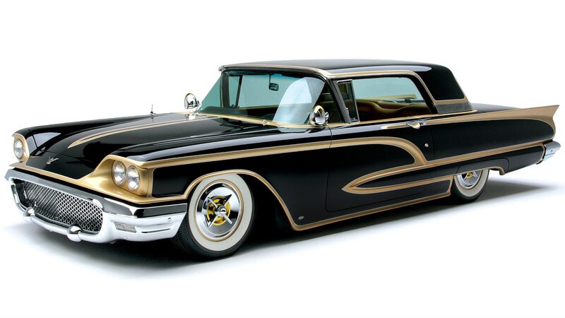Black and gold classic car