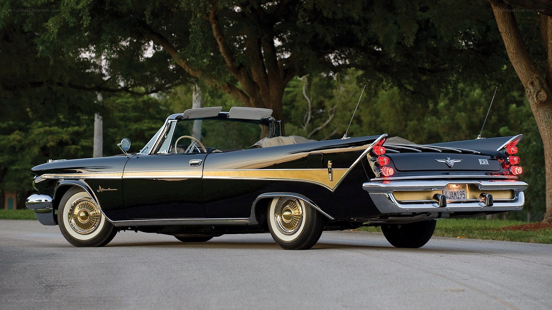 Black and gold classic convertible