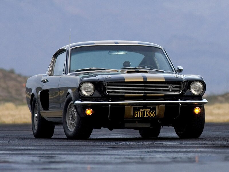 Black and gold classic Mustang
