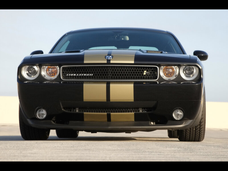 Black and gold Dodge Challenger