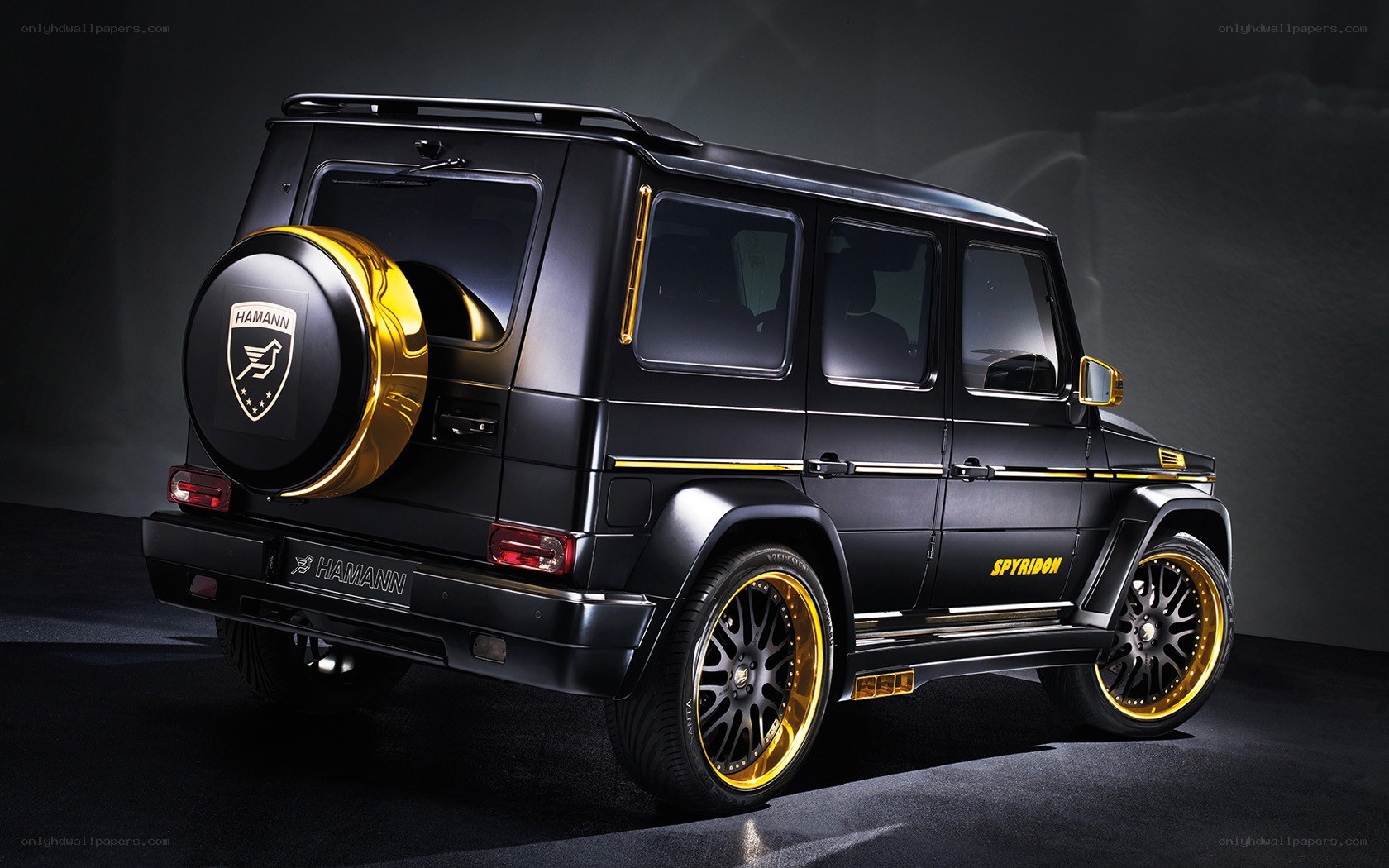 black and gold g-wagon