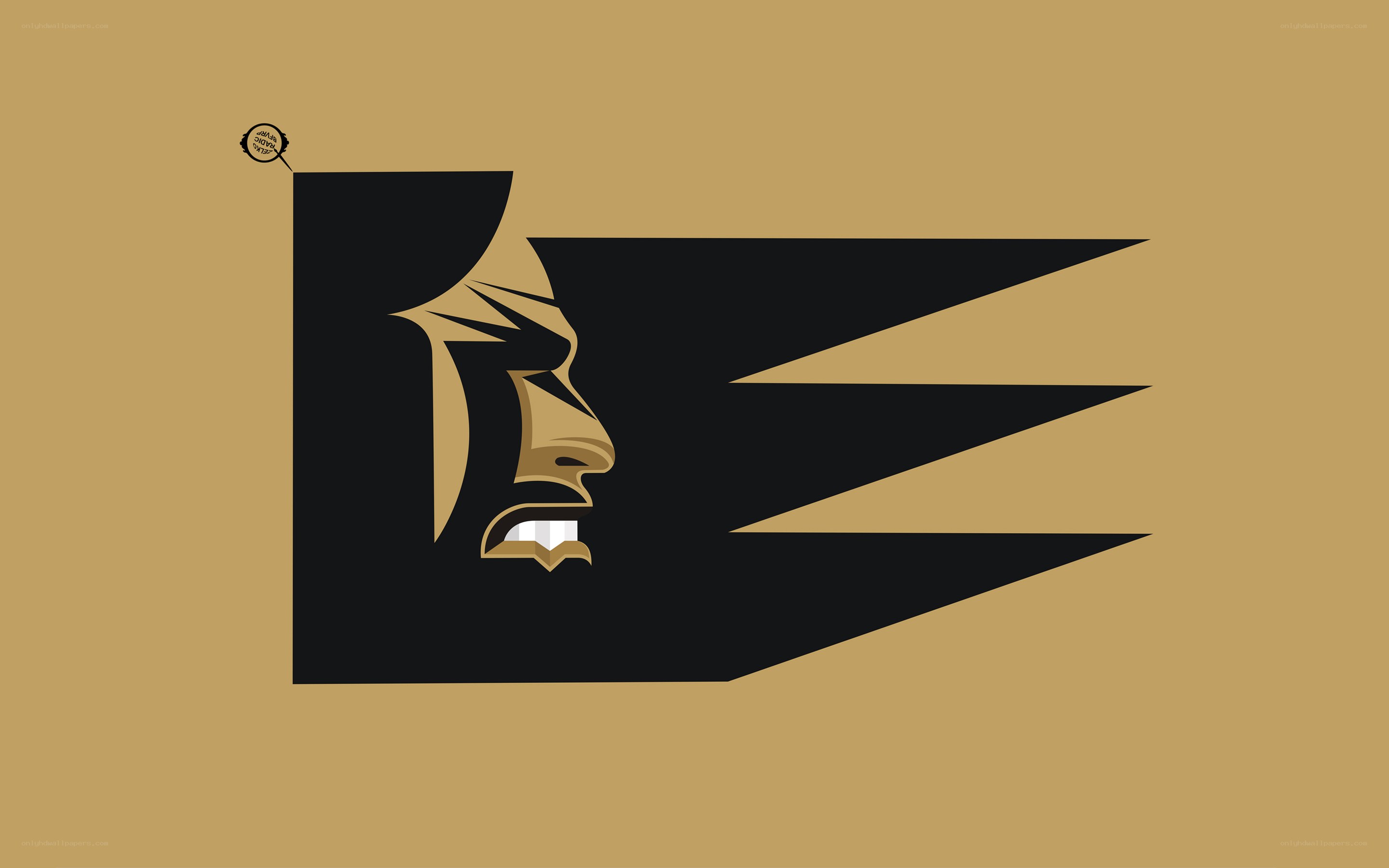 black and gold logo design