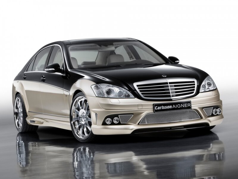 Black and gold luxury sedan