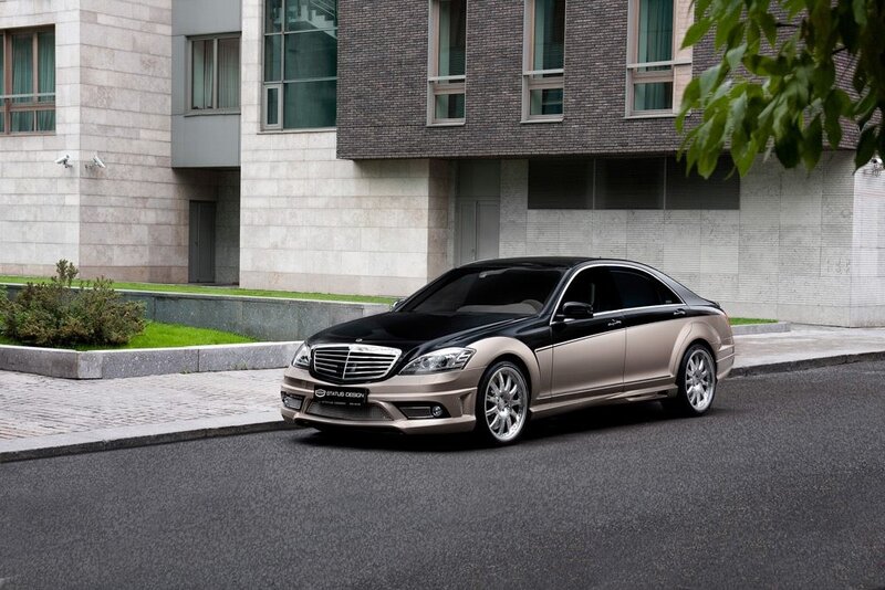 Black and gold luxury sedan