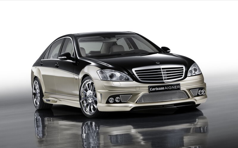 Black and gold luxury sedan
