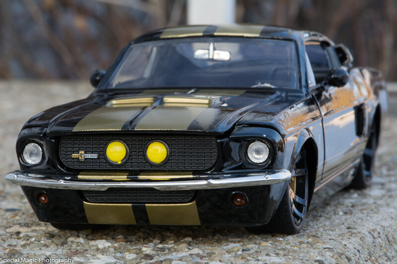 Black and Gold Model Car