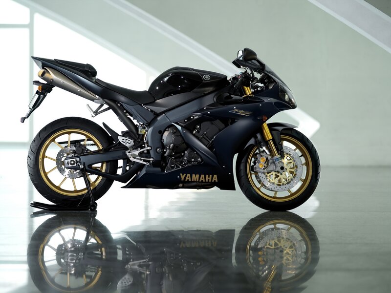 Black and Gold Motorcycle — Dramatic