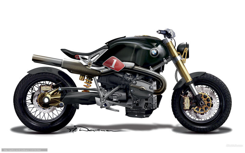 Black and Gold Motorcycle — Neutral, Digital Art