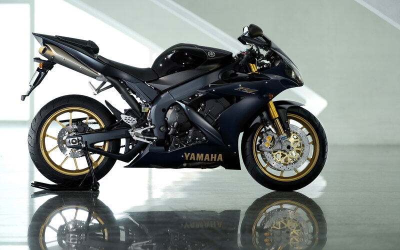 Black and Gold Motorcycle — Neutral, Photograph
