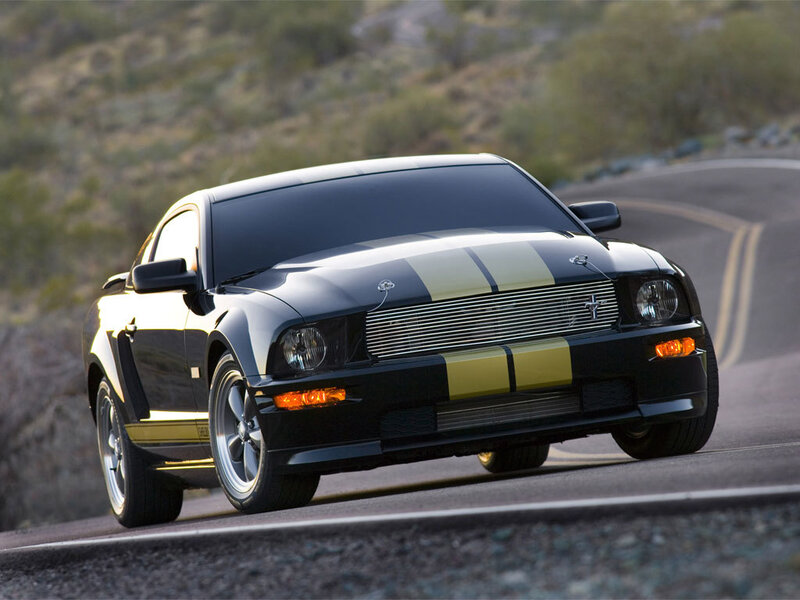 Black and Gold Mustang — Dynamic, Afternoon, Photograph