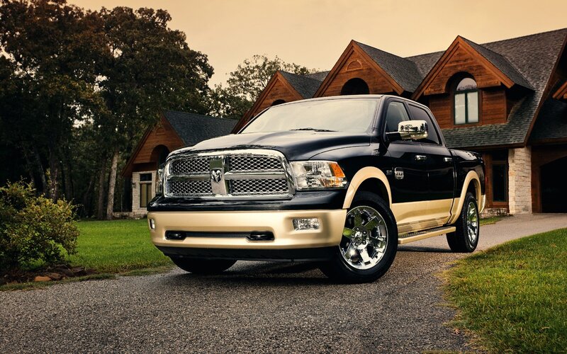 Black and Gold Pickup Truck — Dramatic