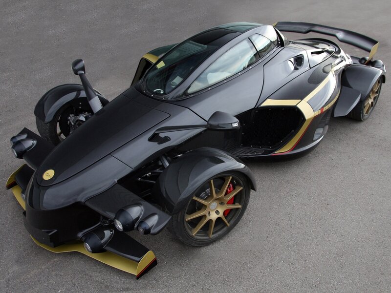 Black and Gold Race Car — Sleek