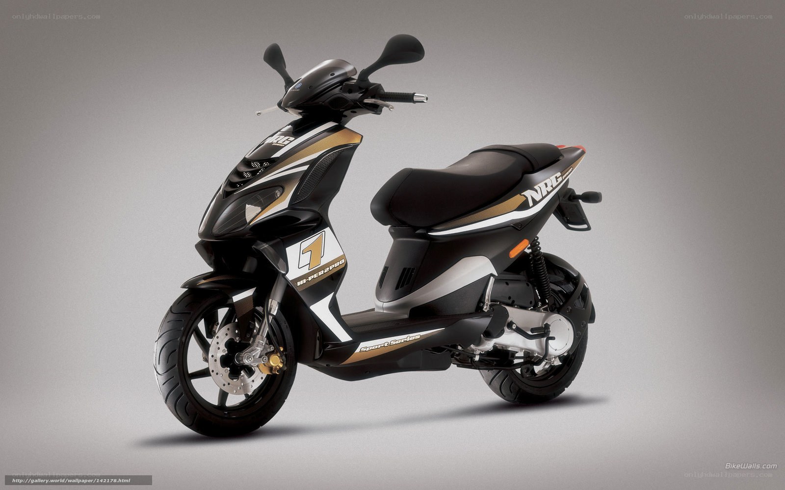Black and gold scooter
