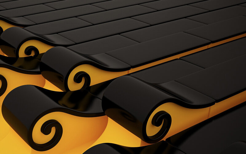 Black and Gold Scrolls