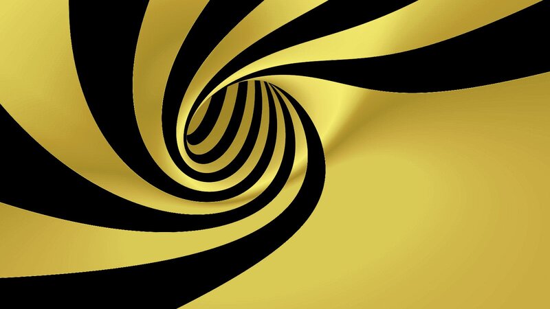 Black and Gold Spiral