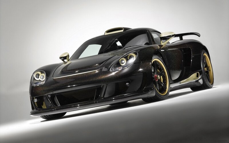 black and gold sports car