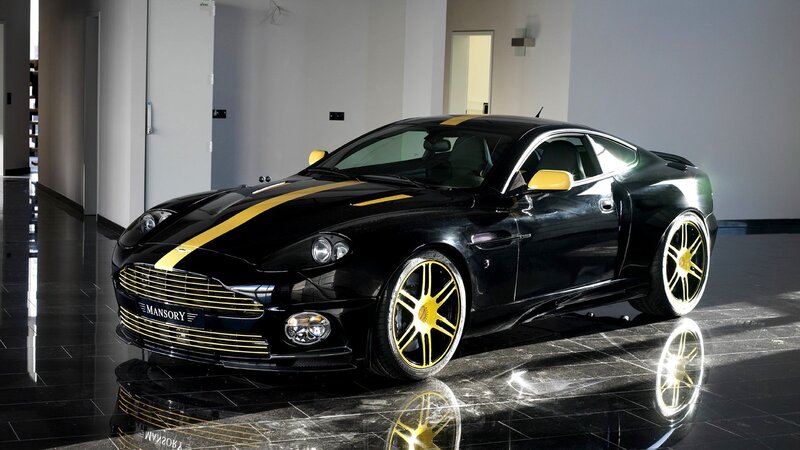 Black and gold sports car