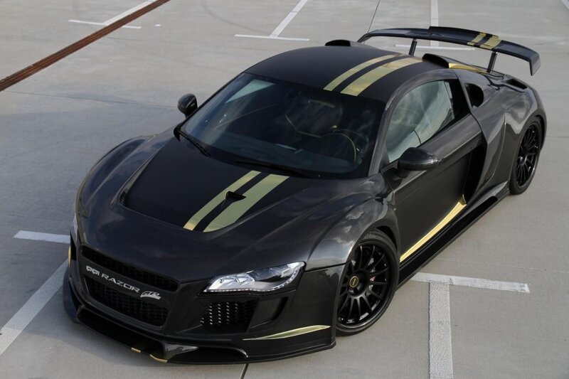 Black and gold sports car