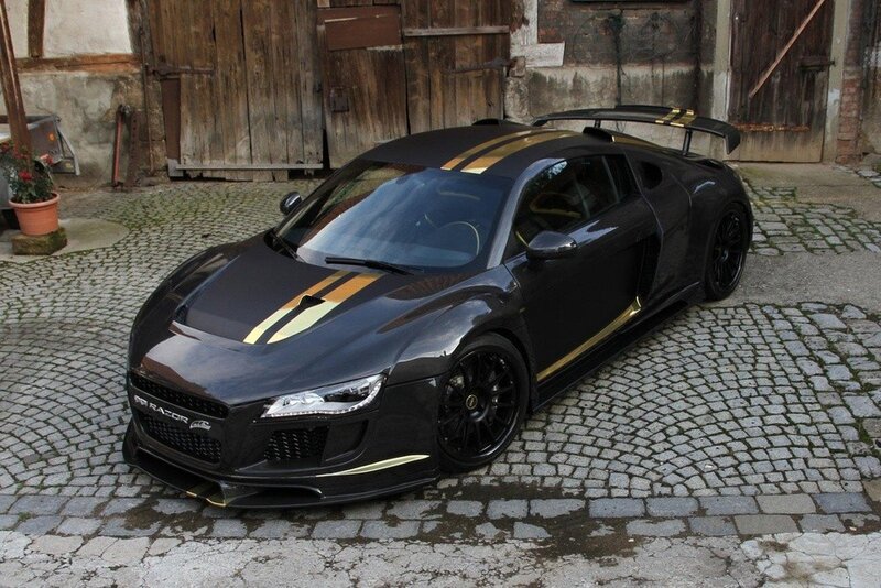 Black and gold sports car