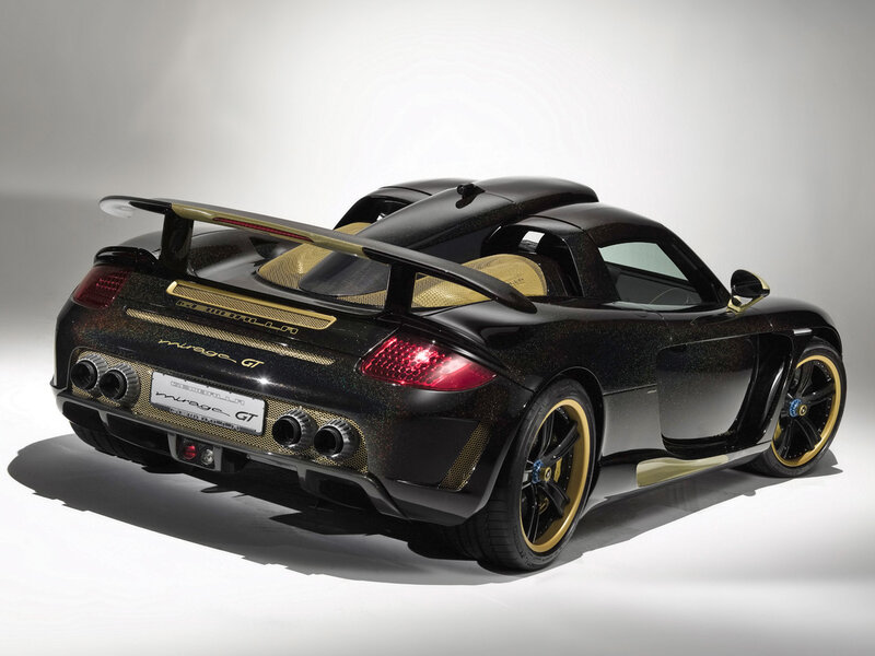 Black and gold sports car