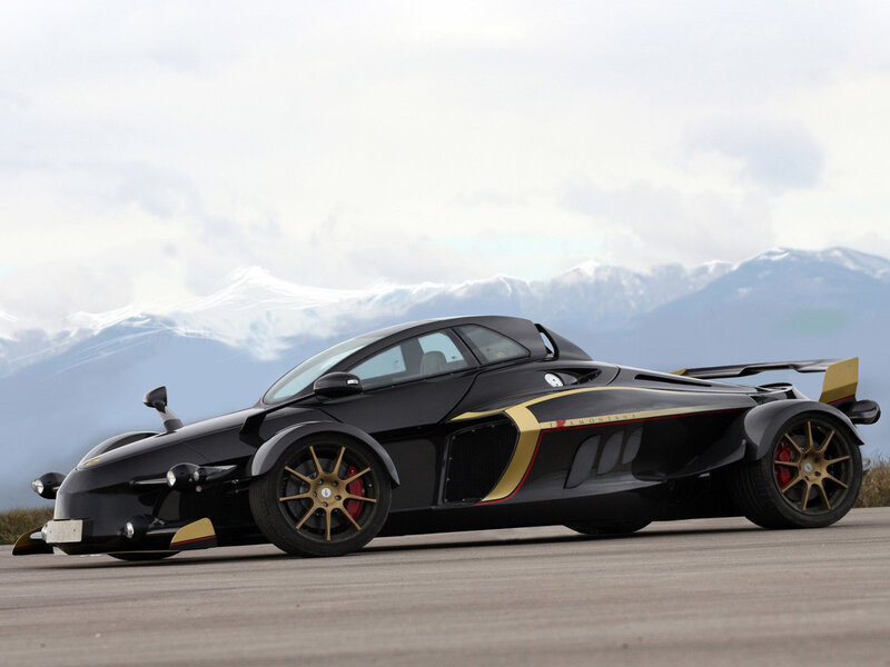Black and gold sports car