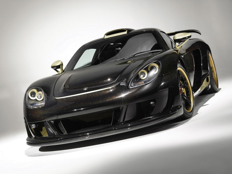 Black and gold sports car