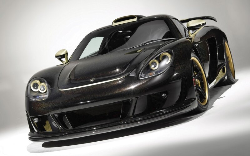 Black and gold sports car