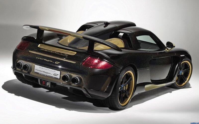 black and gold sports car
