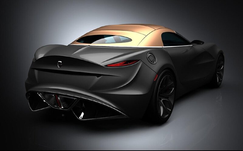 Black and Gold Sports Car — Dramatic