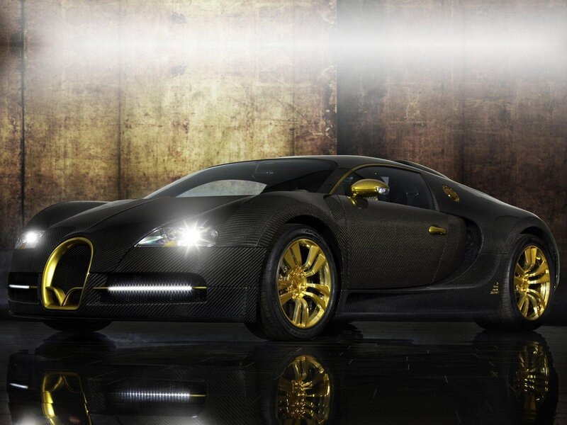 Black and Gold Sports Car — Photograph