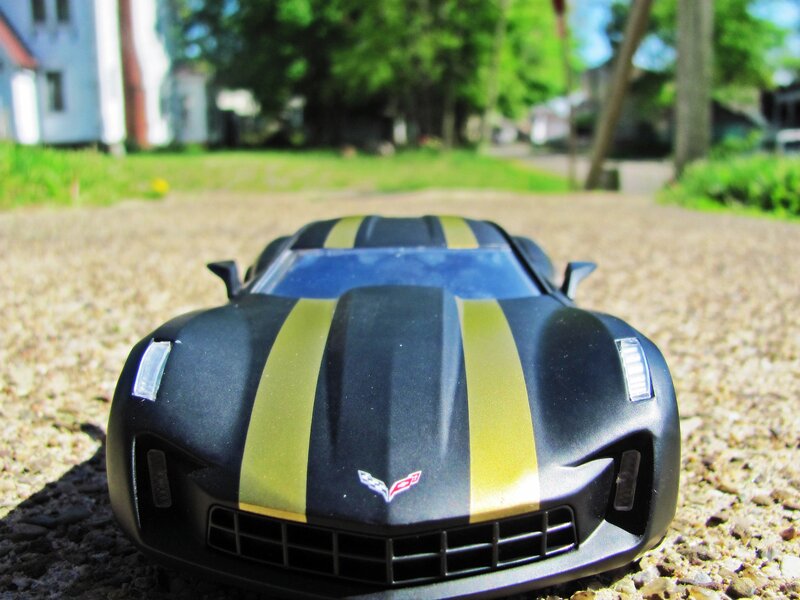 Black and Gold Toy Car