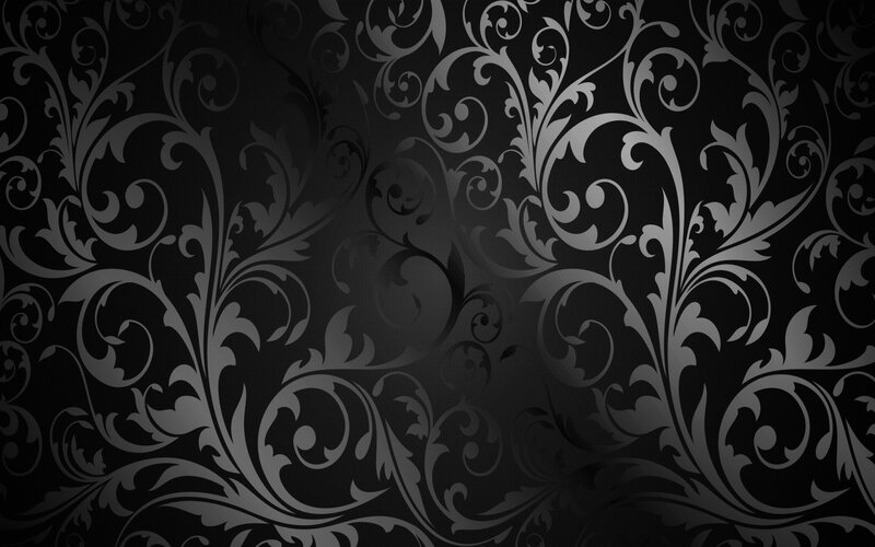 Black and Gray Floral Pattern