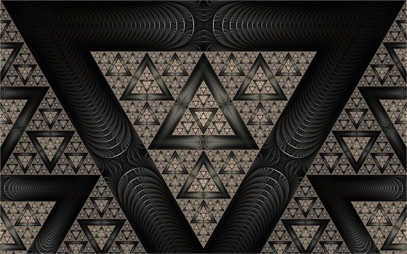 Black and Gray Fractal Pattern