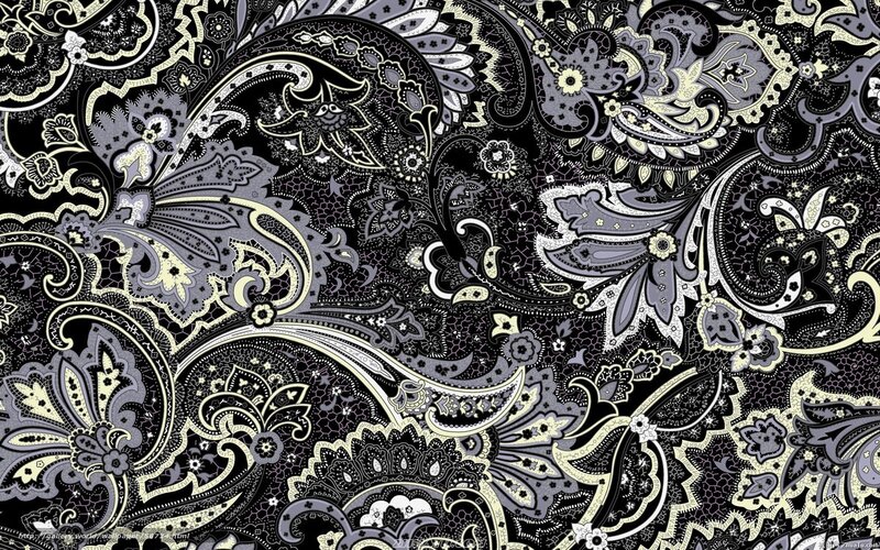 black and gray paisley pattern