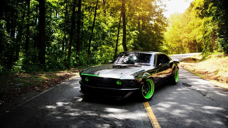 Black and Green Car — Dramatic, Afternoon, Photograph
