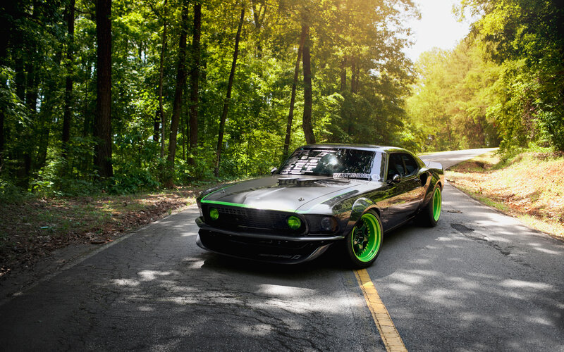 Black and Green Car — Serene