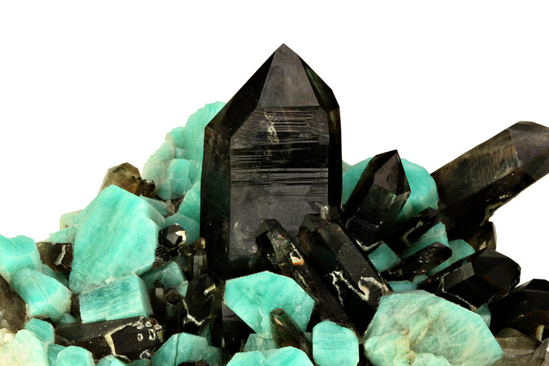 Black and Green Crystals