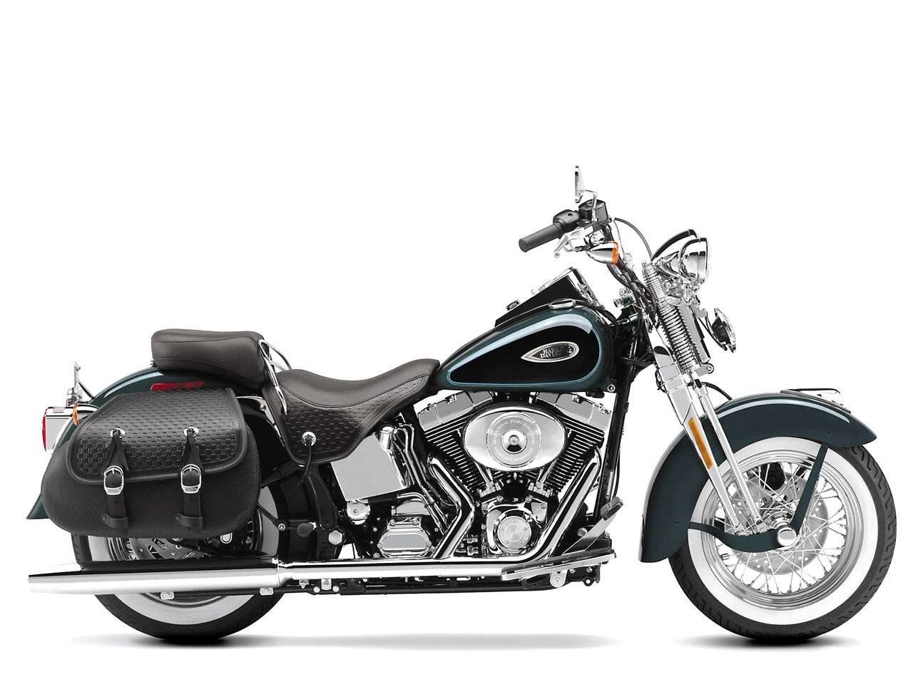 black and green harley-davidson motorcycle