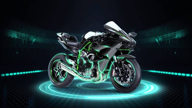 Black and Green Motorcycle — Futuristic